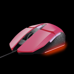 Trust Gaming GXT109P FELOX Gaming Maus pink Beleuchtete Gaming-Maus mit programmierbaren Tasten, weiß