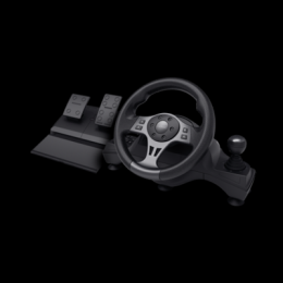 Trust Gaming GXT289 Movi Racing Wheel Rennlenkrad mit Vibrationsfeedback und Pedalen für ein echtes Fahrerlebnis