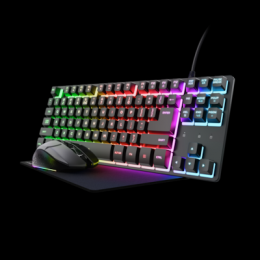 Trust GXT794 3-in-1 Gaming Bundle Bundle bestehend aus Tastatur, Maus und Mauspad