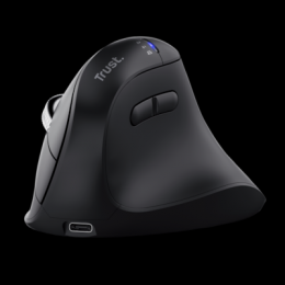 Trust Vyran Ergonomische Funkmaus mit Mehrgeräte-Anschluss und Hyperscroll-Rad