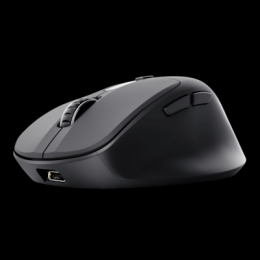 Trust Zevo Ultraschnell aufladbare Funkmaus mit Mehrgeräte-Funkverbindung, schwarz