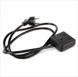 UK zu EU Netzkabel Adapter 1,5 m ( Stecker /  Kabel / Verlängerung / Konverter/ Reisestecker / Reisekabel ) UK2DE