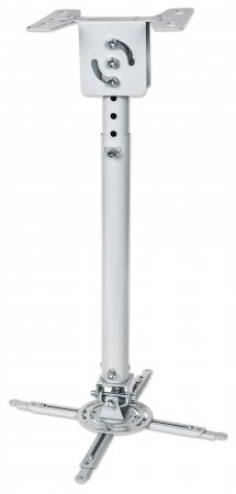 Universal Deckenhalterung fr Beamer MANHATTAN Stange neig-, schwenk- und hhenverstellbar, fr Beamer bis zu 20 kg, Aluminium, silber