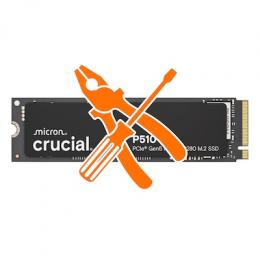 Upgrade 2TB Crucial P510 SSD M.2 2280 PCIe Gen5 NVMe inkl. Einbau in das bestellte Notebook