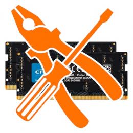 Upgrade auf 64GB mit 2x 32GB Crucial DDR5-5600 CL46 SO-DIMM inkl. Einbau in das bestellte Notebook