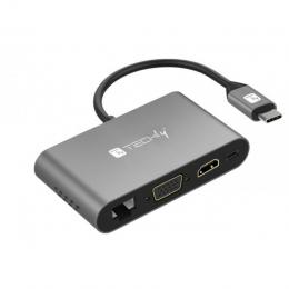 USB 3.1 Konverter Typ C auf je 2x USB3.0, HDMI, VGA, RJ45, USB Typ C, 2x Micro SD