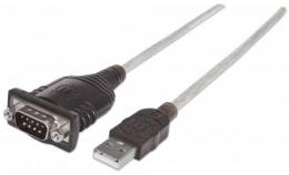 USB auf Seriell-Konverter MANHATTAN Zum Anschluss eines seriellen Gerts an einen USB-Port, Prolific PL-2303HXD-Chipsatz, 0,45 m