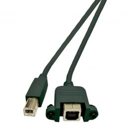 USB B Stecker / B Einbaubuchse, 3m, High Speed USB2.0