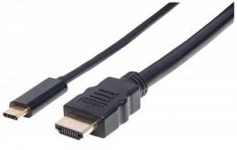 Ein Angebot für USB-C auf HDMI-Adapterkabel MANHATTAN Konvertiert das Alternate-Mode-Signal in ein HDMI 4K-Ausgangssignal, 2 m, schwarz MANHATTAN aus dem Bereich Anschlusskabel > USB > USB – C - jetzt kaufen.