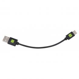 USB2.0 Anschlusskabel Stecker Typ A -, Stecker USB C, Schwarz 0,1 m
