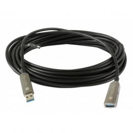 USB3.0 AOC Kabel, A-A, St-Bu., Schwarz 10 m