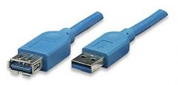 Ein Angebot für USB3.0 Verlngerungskabel Stecker Typ A - Buchse Typ A, Blau 0,5 m  aus dem Bereich Videoverkabelung > Multimedia Kabel > USB Adapter & Kabel - jetzt kaufen.