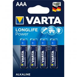 VARTA 4er-Set Micro-Batterie LONGLIFE Power, AAA, LR03