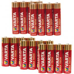 Varta Longlife Power Max, Alkaline Batterie - Vorratspack, 8 x Micro AAA und 16 x Mignon AA