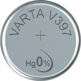 VARTA Silberoxid-Knopfzelle V397/SR59, 1,55 V, 23 mAh