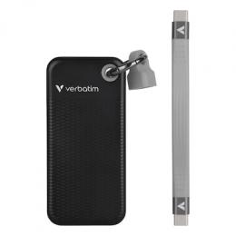Verbatim Pocket SSD 1TB Schwarz/Grau B-Ware Externe Solid-State-Drive, USB 3.2 Gen 2x1