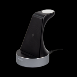 VERBATIM WCS-01 Aluminium 2-in-1 Qi MFi Ladestation - Apple Watch + QC 3.0