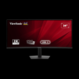 ViewSonic VA3420C-2 Curved Office Monitor 87 cm (34 Zoll) Ultra Wide QHD, 21:9, 3,5ms, VA, 120Hz, HDR10, USB-C, KVM