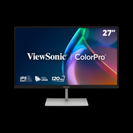 ViewSonic VP2766-2K Grafik Monitor, schwarz 68,58cm (27 Zoll) QHD, 16:9, 5ms, IPS, 350 cd/m², 120Hz, HDR10, USB-C, 2x 3W Lautsprecher, höhenverstellba