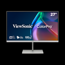 ViewSonic VP2766-2K-W Grafik Monitor, weiß 68,58cm (27 Zoll) QHD, 16:9, 5ms, IPS, 350 cd/m², 120Hz, HDR10, USB-C, 2x 3W Lautsprecher, höhenverstellbar