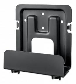 Wandhalterung fr Streamingboxen und Media-Player MANHATTAN Trgt ein Streaminggert (Apple TV, Roku, Xiaomi, Raspberry Pi und mehr) bis zu 5 kg, 47 - 76 mm ausziehbar, Stahl, schwarz