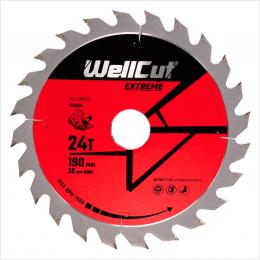 WellCut Kreissägeblatt WC-C1903024 TCT 190 x 2,4 x 30 mm 24 Zähne für Holz 