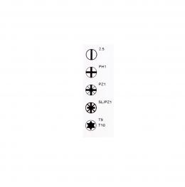 Wiha slimBit electric Bit Set gemischt 6 tlg. ( 44366 ) Schlitz / Phillips / Pozidriv / Torx