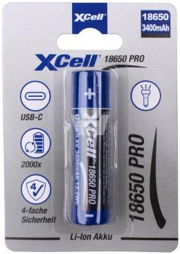 XCell Pro 18650 mit USB-C Lade- / Entladebuchse