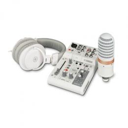 Yamaha AG03MK2 Pack, Mischpult, Mikrofon und Kopfhörer, Weiß