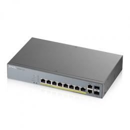 Zyxel GS1350-12HP Smart Managed Switch 10x Gigabit Ethernet (8x PoE+ max. 130 Watt), 2x SFP, Long Range, inkl. 1 Jahr Nebula Pro