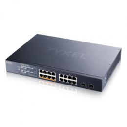 Zyxel XMG1915-18EP Smart Managed Switch 16x 2.5G Ethernet (8x PoE++, max. 180W), 2x 10G SFP+